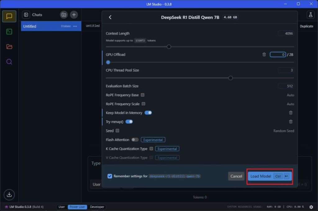 Exécutez DeepSeek R1 localement sur PC et Mac : Guide étape par étape 7 Exécutez le modèle Deepseek R1 à l'aide de LM Studio