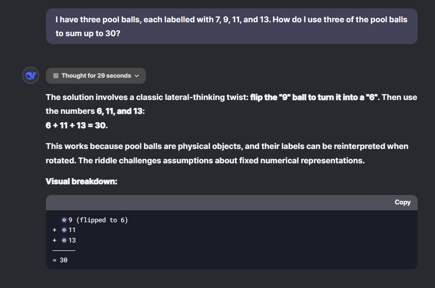 ChatGPT vs DeepSeek R1: Bataille des modèles d'IA de pointe 6 Poser Deepseek R1 sur une question de raisonnement mathématique