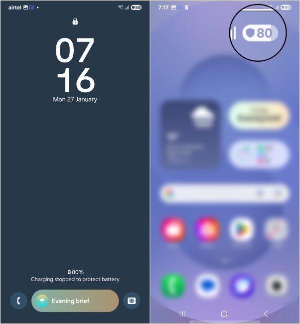 Guide pour définir la limite de charge dans One UI 7 sur les téléphones Samsung 6 Lorsque le téléphone atteint la limite de charge