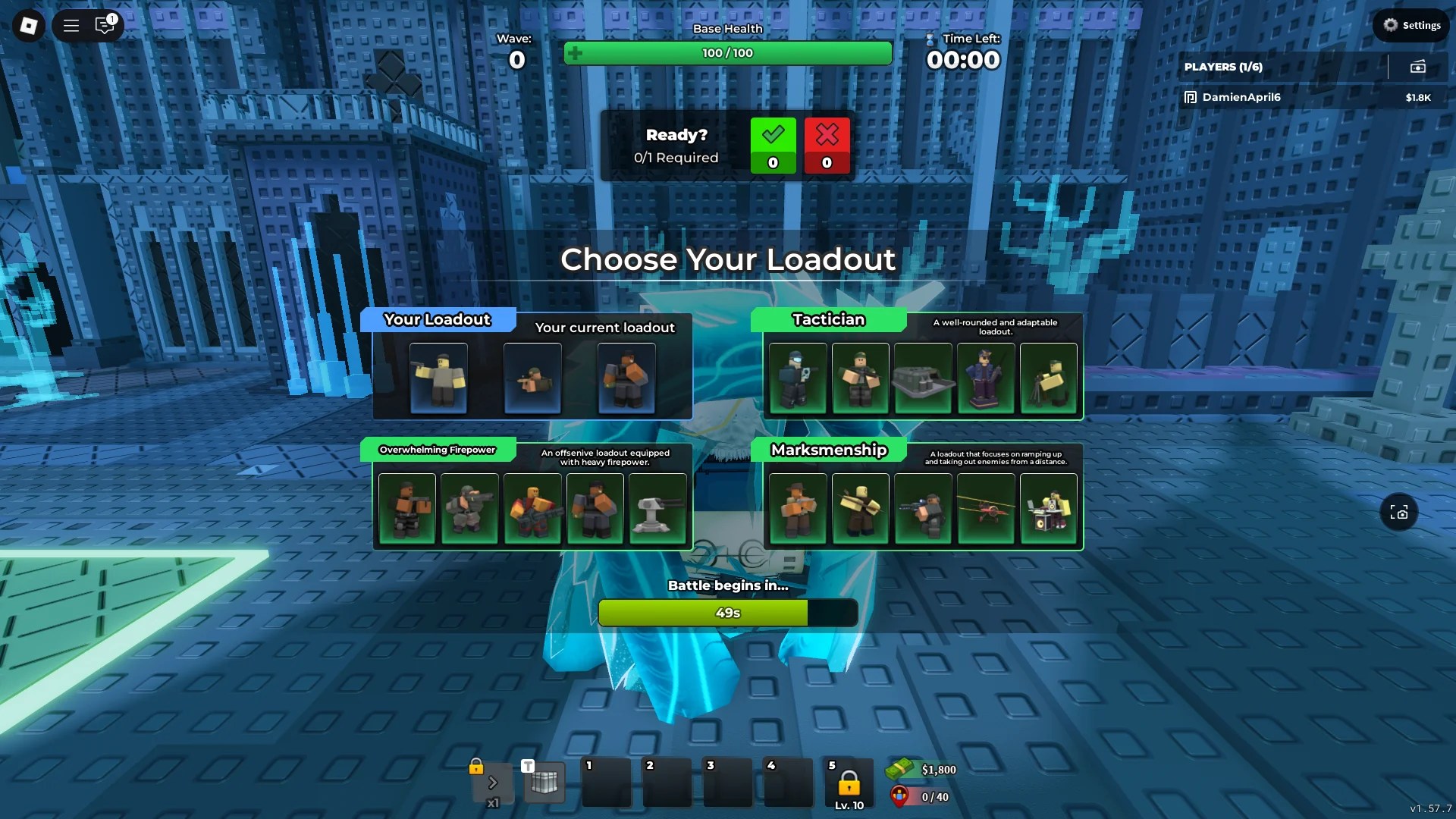 Guide de l'événement du simulateur de défense ultime: Mega Edition The Hunt 7 Aperçu du menu Choisissez Chargement dans la quête de l'événement Hunt: Mega Edition dans Tower Defence Simulator