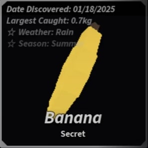 Comment attraper le poisson banane secret 6 Fish aux bananes dans les préférences de Fisch