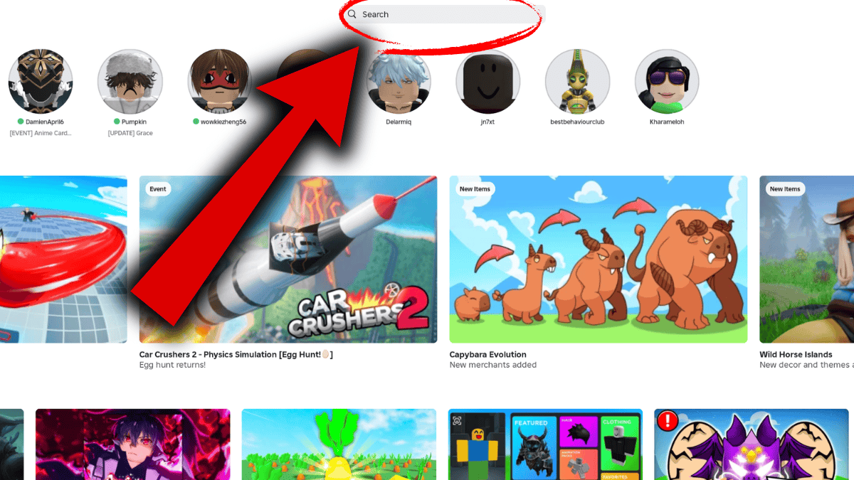 Guide étape par étape : Comment suivre quelqu'un sur Roblox facilement 6 Ouvrir la Page d'Accueil de Roblox