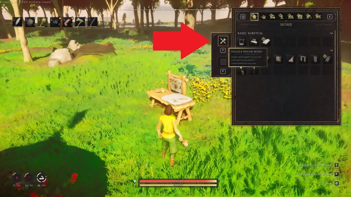 Maîtriser les mouvements de structure dans RuneScape : Guide de Dragonwilds 6 Entrer en mode Toggle Repair