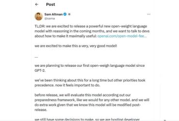 OpenAI Prêt à Sortir un Modèle à Poids Ouvert pour une Utilisation Indépendante 17 OpenAI Prêt à Sortir un Modèle à Poids Ouvert pour une Utilisation Indépendante