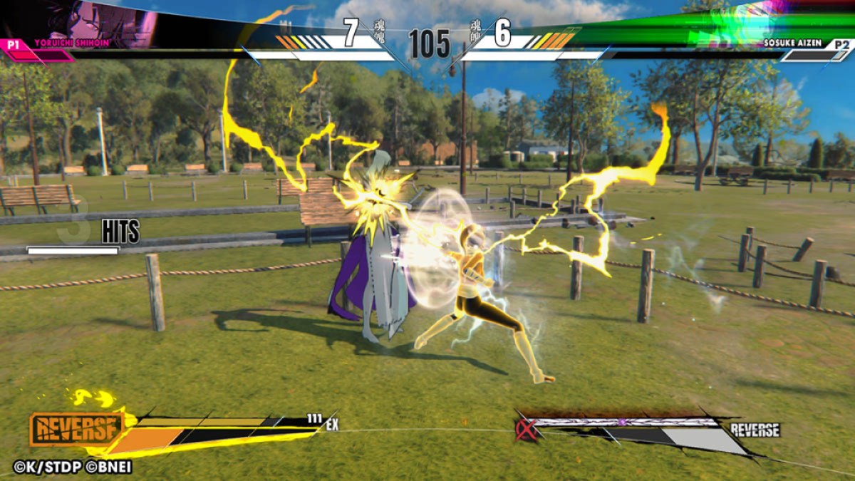 BLEACH Renaissance des âmes : Comprendre la sublimation expliquée 7 Yoruichi effectue son combo de base tout en étant dans l'état de Chain Reverse.