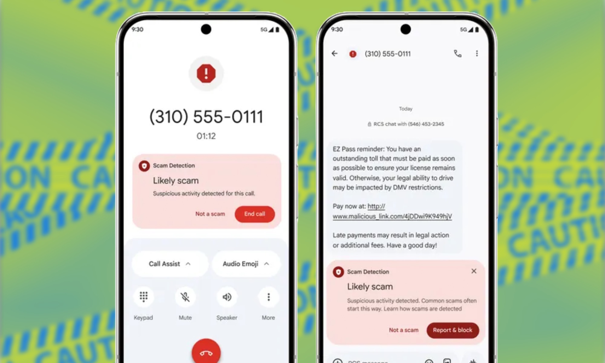 iOS contre Android : l'écart de sécurité surprenant que vous devez connaître 9 détection et alerte dans les applications Google Messages et Phone.