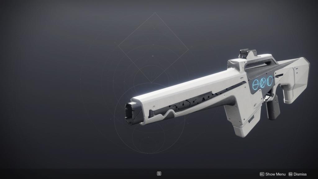 Top 9 des armes du Rite dans Destiny 2 : Guide ultime 11 Le fusil automatique Prosecutor de Prophecy dans sa forme du Rite des Neuf, avec peu de changements cosmétiques.