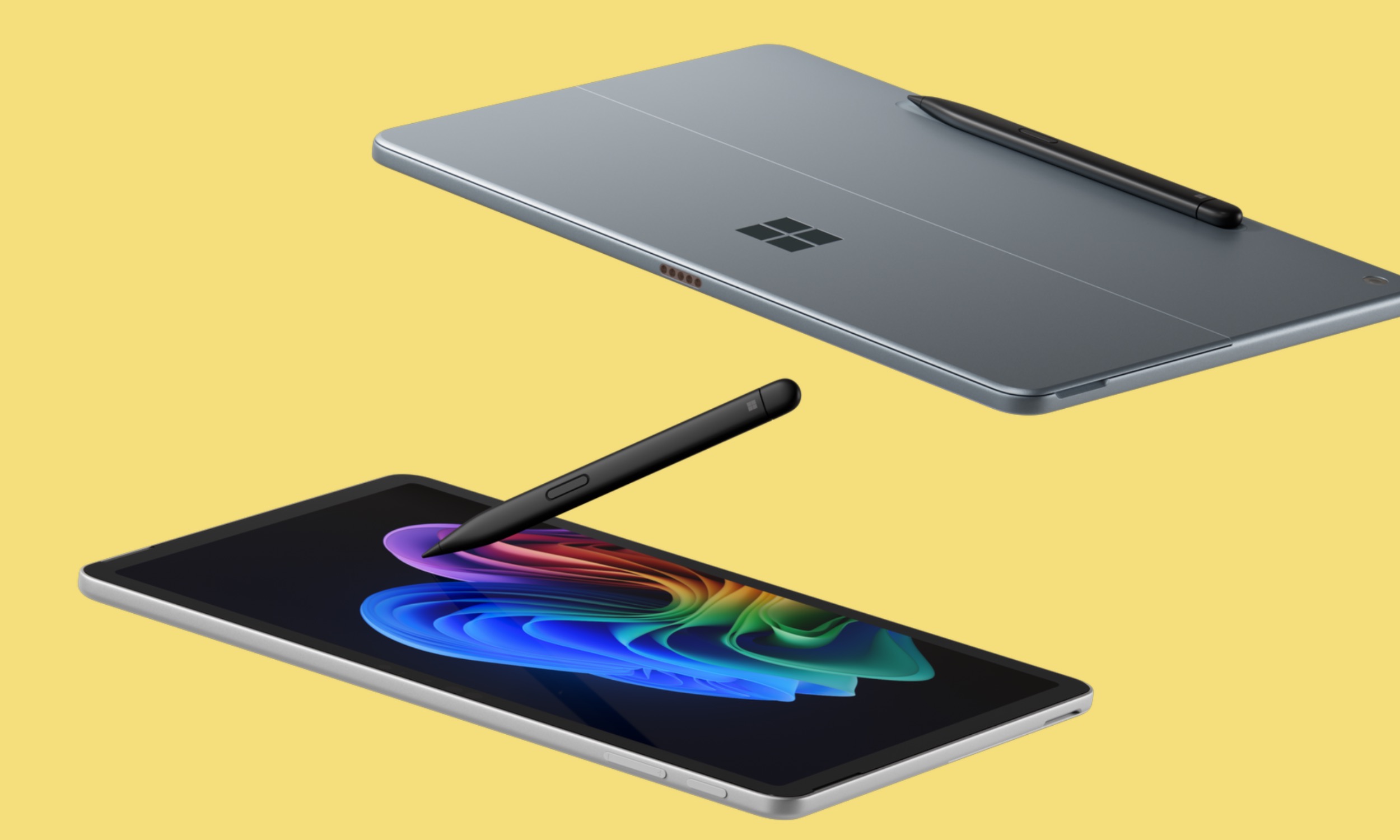 Dévoilement du nouveau Surface Pro de Microsoft : plus petit, plus léger et prêt pour le stylet 6 Microsoft Surface Pro 12 pouces représenté de haut en bas.