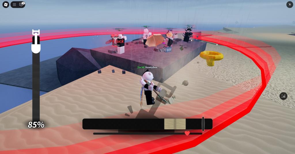 Guide ultime de toutes les pelles dans Roblox Dig : Libérez votre potentiel de creusage 6 Un joueur de Dig creuse le sol pendant l'événement chanceux