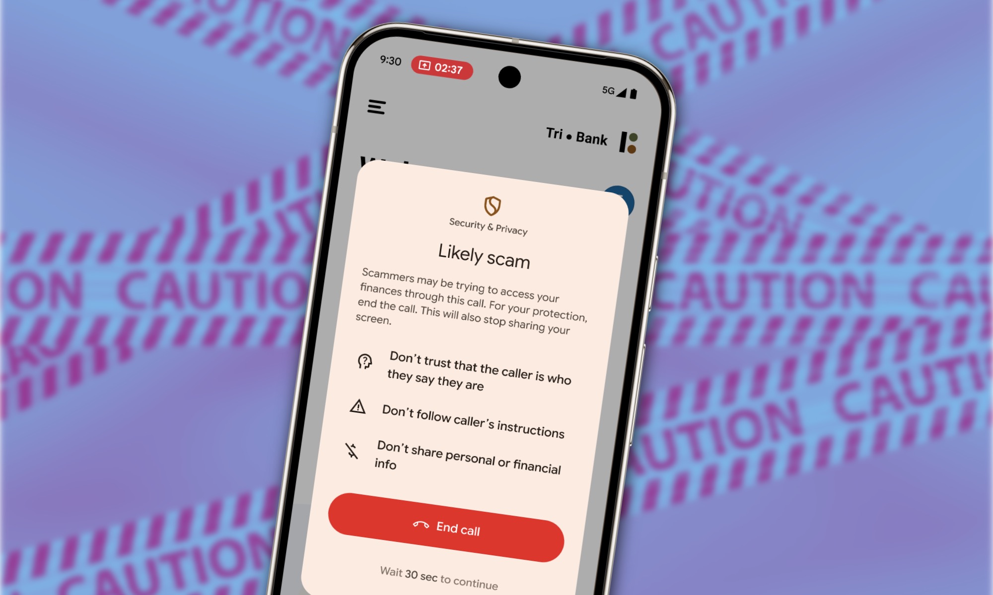 iOS contre Android : l'écart de sécurité surprenant que vous devez connaître 6 Alerte d'escroquerie pendant un appel dans l'application Google Phone.