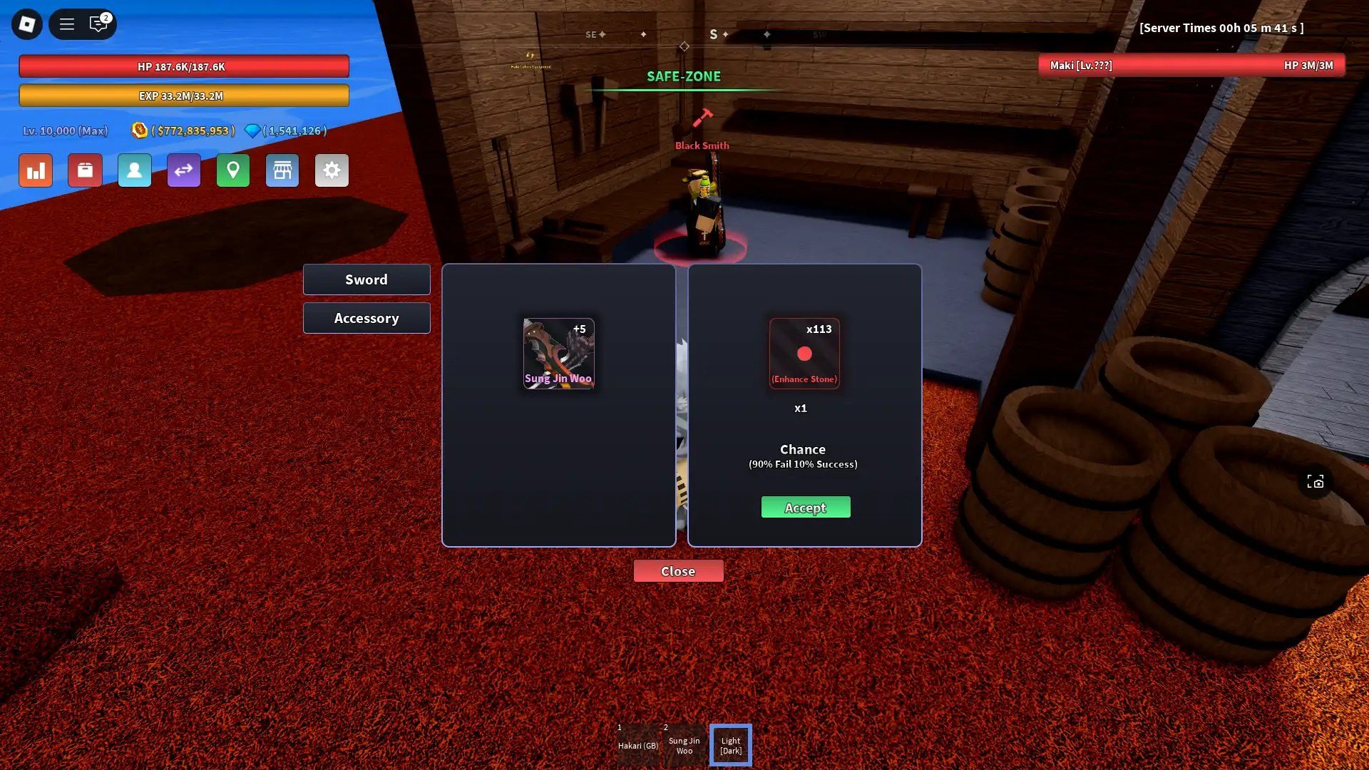 Guide des épées et liste de classement des vers ultimes – Insights Uryu 45 Amélioration de l'Épée Sung Jin Woo dans l'expérience Roblox Verse Piece