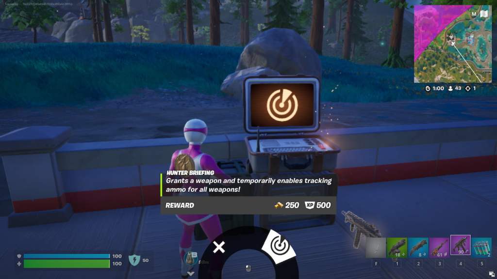 Guide complet de tous les emplacements des briefings SHADOW dans Fortnite Chapitre 6 7 Regardant le briefing d'ombre de chasseur dans fortnite