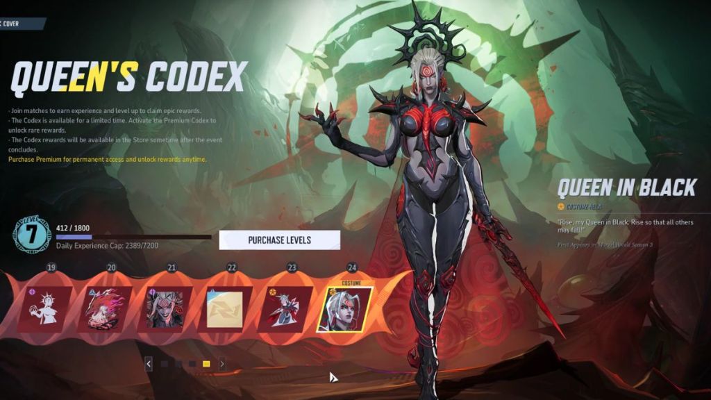 Événement du Codex de la Reine des Rivaux Marvel : Date de sortie et guide des récompenses 6 Piste de Récompenses de l'Événement Codex de la Reine de Marvel Rivals