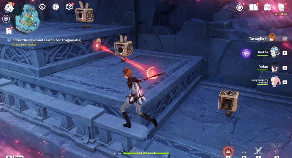 Genshin Impact Luna I : Guide complet de la quête de l'île verte 9 Entrer dans la grotte et rechercher des fragments Genshin Impact