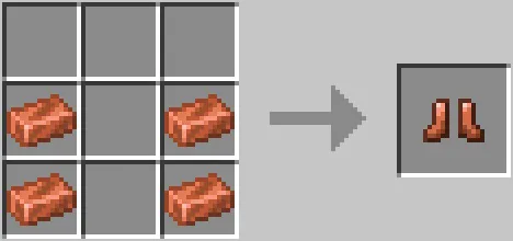 Création d'armures et d'outils en cuivre dans Minecraft : un guide étape par étape 9 Bottes en Cuivre