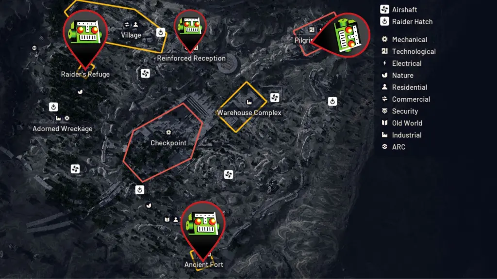 ARC Raiders : Guide complet des codes de sécurité des portes verrouillées 6 Emplacement des clés de code de sécurité de la Porte Verrouillée