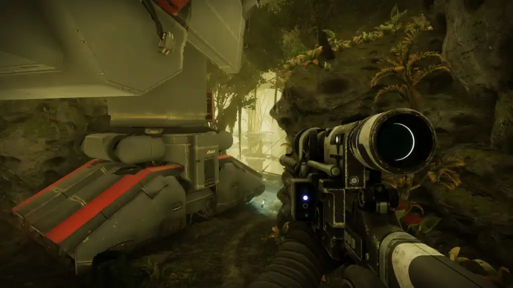 Destiny 2 : Comment obtenir les honneurs de la conspiration et meilleurs conseils 6 Un gardien avec le fusil de sniper Conspiracy Honed sur Vénus.