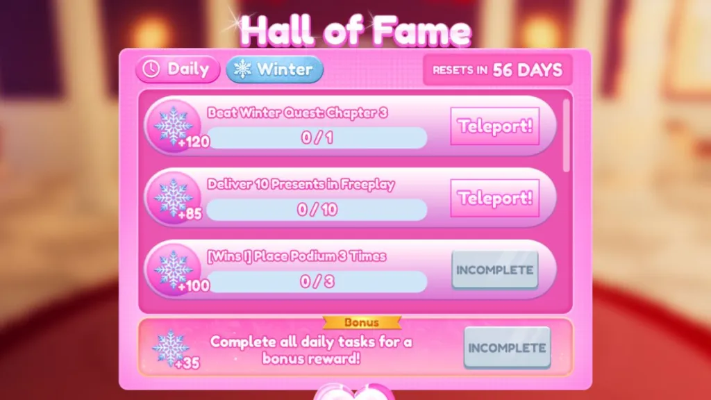 Déverrouiller les flocons de neige dans S'habiller pour impressionner : Un guide complet 6 Hall of Fame