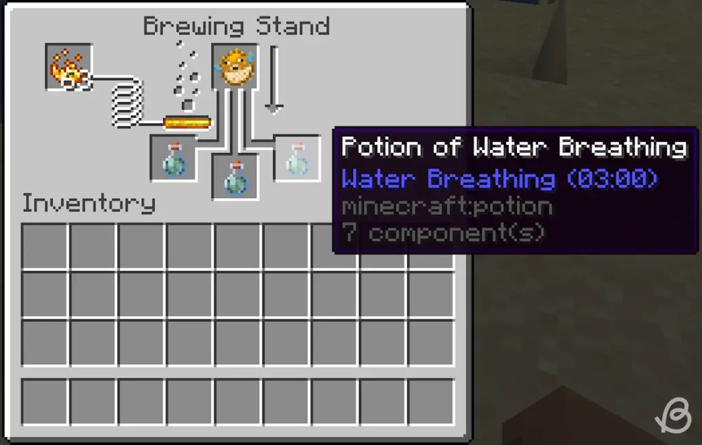 Guide de brassage Minecraft : Toutes les potions (1.21) 15 Minecraft-Potions-Potion-of-water-breathing-and-its-ingredient-in-Minecraft