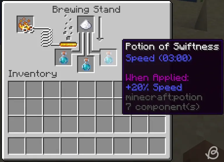 Guide de brassage Minecraft : Toutes les potions (1.21) 12 Minecraft-Potions-Potion-of-swiftness-and-its-ingredient-in-Minecraft
