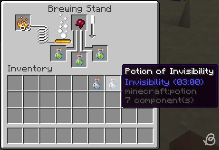 Guide de brassage Minecraft : Toutes les potions (1.21) 17 Minecraft-Potions-Potion-of-invisibility-and-its-ingredient-in-Minecraft