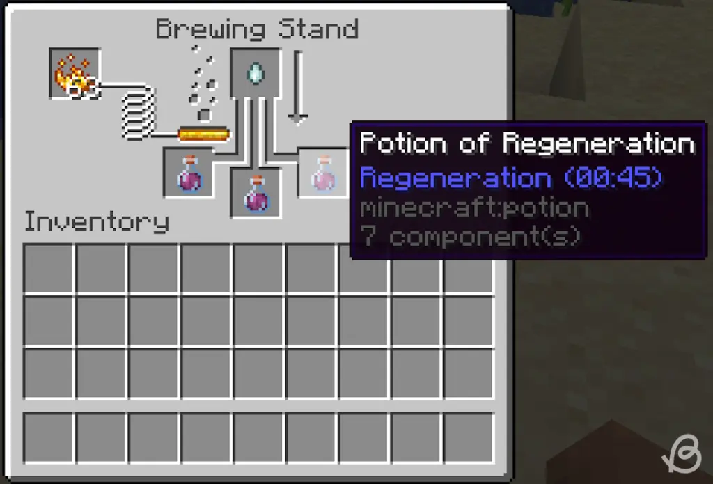 Guide de brassage Minecraft : Toutes les potions (1.21) 10 Minecraft-Potions-Potion-of-regeneration-and-its-ingredient-in-Minecraft