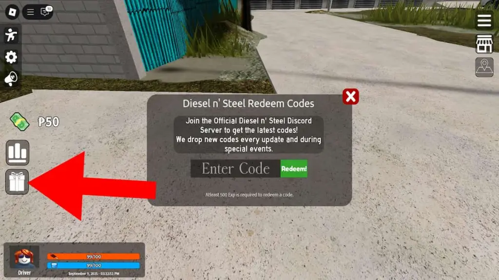 Codes Diesel et Acier Janvier 2026 6 How to redeem codes in Diesel n Steel.