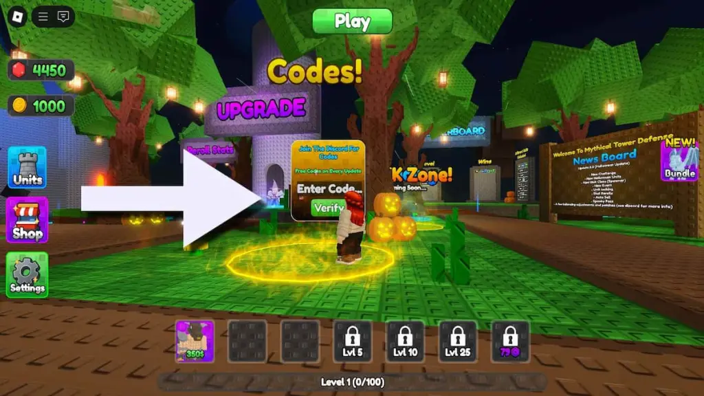 Codes de Mythical Tower Defense (janv. 2026) 6 How to redeem Mythical Tower Defense codes