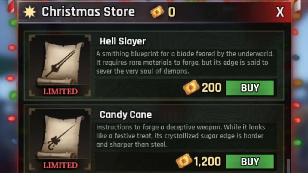 Guide complet de tous les plans dans The Forge : comment les obtenir 6 Plans du Magasin de Noël