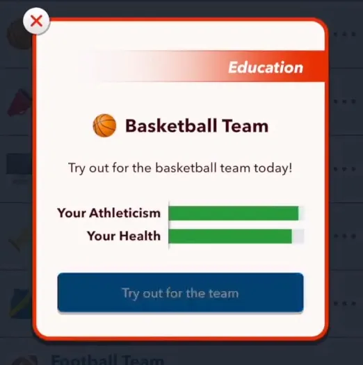 Comment réussir le Défi Mamba dans BitLife — Guide 7 Rejoindre une équipe de basket-ball dans bitlife.