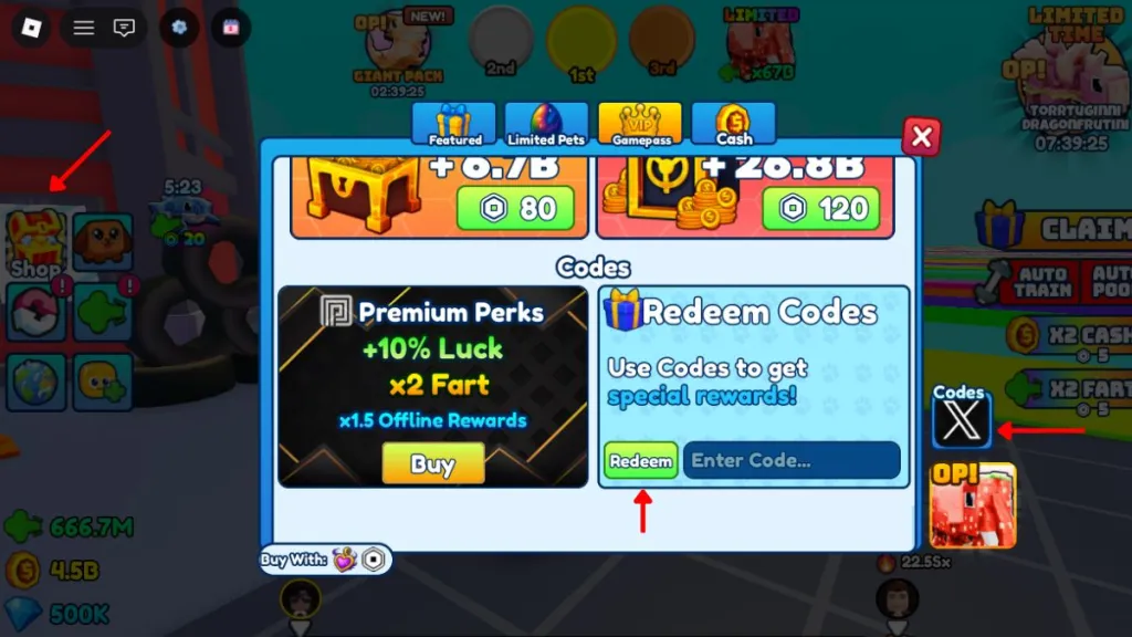 Codes d'entraînement de pets mars 2026 — Dernière liste échangeable 6 Redeem Fart Training Codes