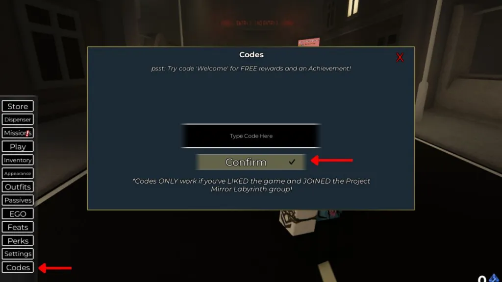 Projet Labyrinthe Miroir Codes — Guide de mars 2026 6 Redeem Project Mirror Labyrinth Codes