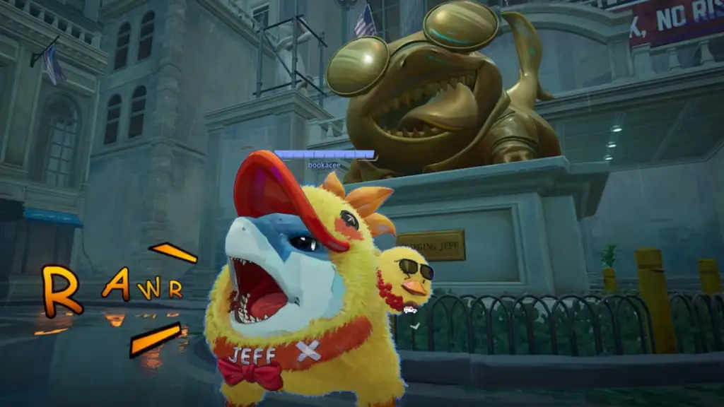 Comment débloquer le succès Requin contre Requin dans Marvel Rivals 7 Jeff howling by statue in marvel rivals