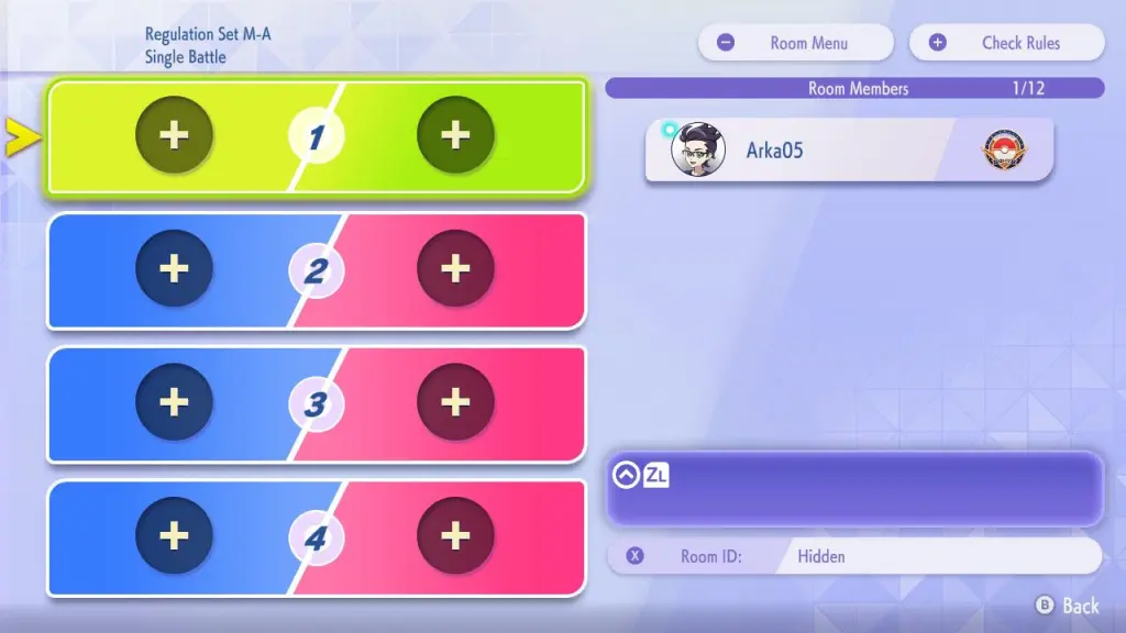 Comment combattre vos amis dans Pokémon Champions : Guide du multijoueur 8 Custom room lobby in Pokemon Champions