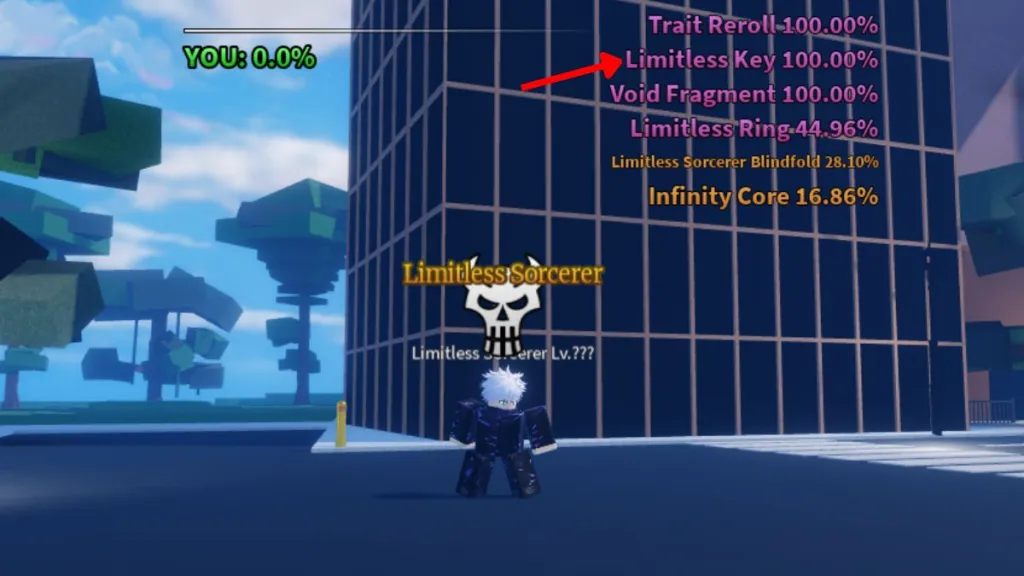 Comment obtenir une clé illimitée dans Sailor Piece – Guide rapide et facile 6 How to Obtain the Limitless Key from Limitless Sorcerer boss