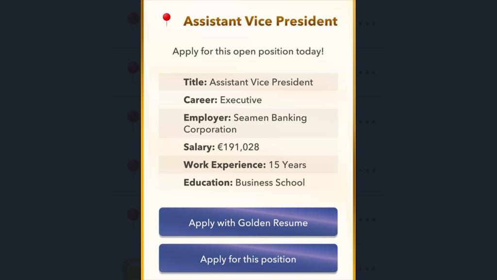Guide du défi Belko dans BitLife : Comment le réussir 6 BitLife poste de direction