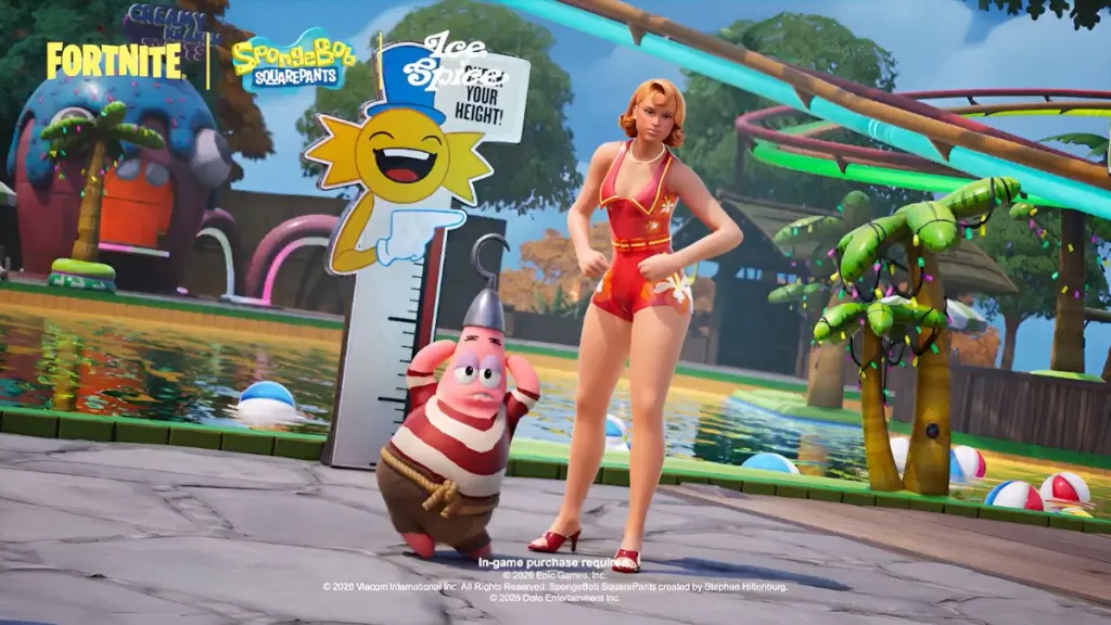 Fortnite Bikini Bottom Ice Spice Skin Tous les cosmétiques et comment l'obtenir 7 Compagnon Patrick Étoile et skin Ice Spice Bikini Bottom dans Fortnite
