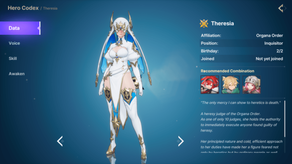 Meilleures Compositions d'Équipe dans DragonSword: Awakening 6 Theresia dans DragonSword: Awakening